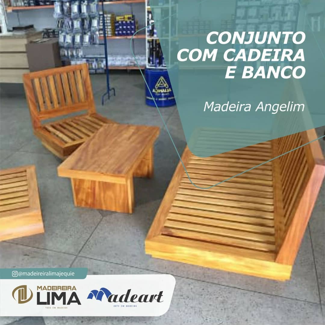 Bancos em Madeira Angelim