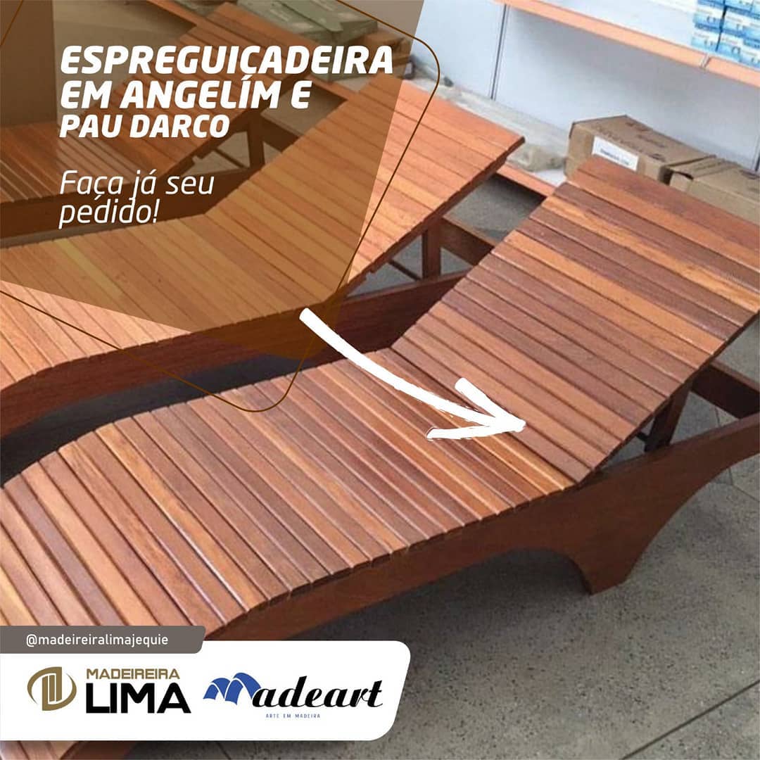 Espreguiçadeira Dobrável em Angelim